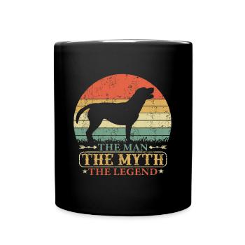 Borador Mix Hund Papa Dad Herrchen Vintage - Tasse einfarbig - Schwarz - Vorne