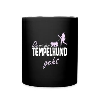 Tibet Terrier Tibetan Tibet-Terrier die geht Mama - Tasse einfarbig - Schwarz - Vorne
