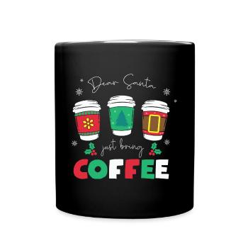Cadeaux de Noël Noël - Mug uni - noir - Devant
