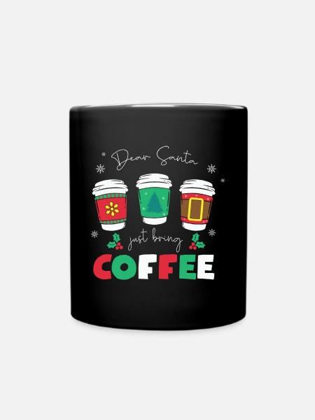 Weihnachten Weihnachtsmann Geschenke - Tasse einfarbig - Schwarz