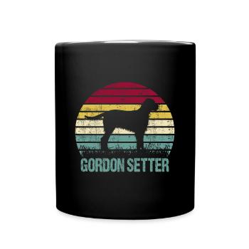 Gordon Setter Dog Vintage Rétro - Mug uni - noir - Devant