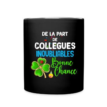 Bonne Chance Collègue On T'aime Cadeau Départ - Mug uni - noir - Devant