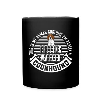 Treeing Walker Coonhound - Tasse einfarbig - Schwarz - Vorne