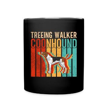Treeing Walker Coonhound - Tasse einfarbig - Schwarz - Vorne