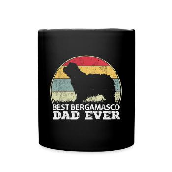 Bergame Berger Chien Papa Papa Master Vintage - Mug uni - noir - Devant