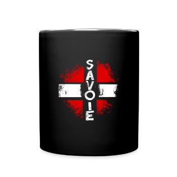 Savoyard flag worn style - Full Colour Mug - black - Front