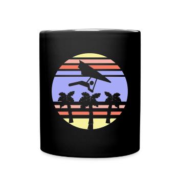 Hanggleiter Drachenflieger Deltasegler - Tasse einfarbig - Schwarz - Vorne