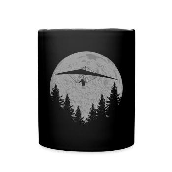 Hanggleiter Drachenflieger Deltasegler - Tasse einfarbig - Schwarz - Vorne