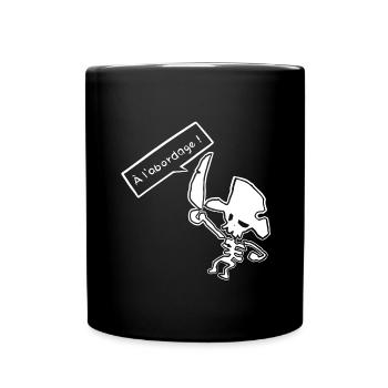 A l'abordage ! pirate skull art - Mug uni - noir - Devant