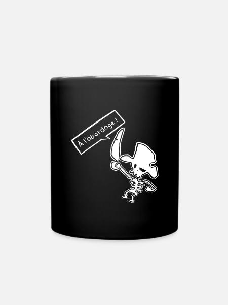 A l'abordage ! pirate skull art - Mug uni - noir