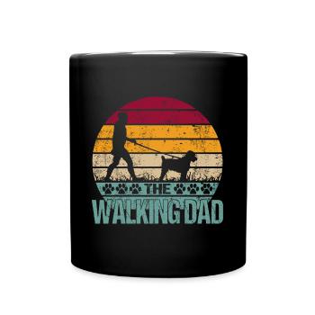 Schnoodle Dog Dad Walking pour Maître Papa - Mug uni - noir - Devant