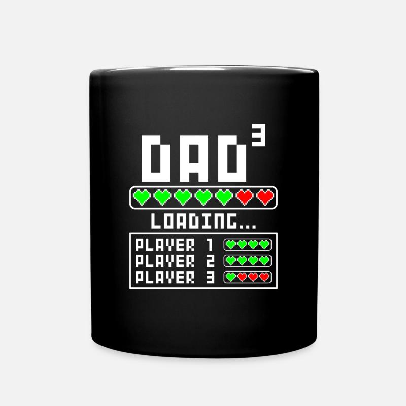 Papa père de 3 troisième trois enfants bébé - Mug uni - noir