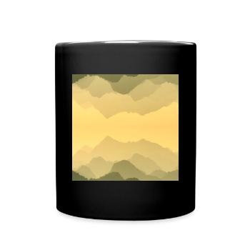Colorful mountains - Full Colour Mug - black - Front