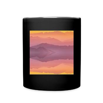 Colorful mountains - Full Colour Mug - black - Front