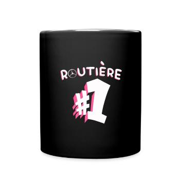 Routière number one - Mug uni - noir - Devant