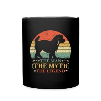Cavachon Chien Papa Papa Master Vintage - Mug uni - noir - Devant