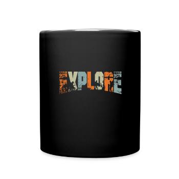 Untersucht - Tasse einfarbig - Schwarz - Vorne