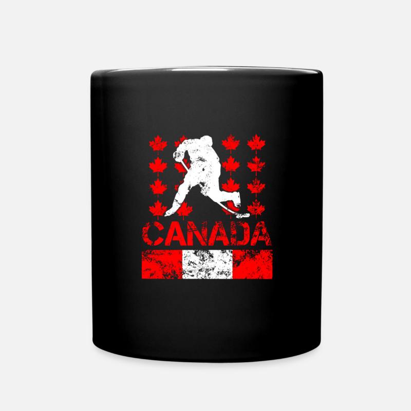 Eishockey Kanada - Tasse einfarbig - Schwarz