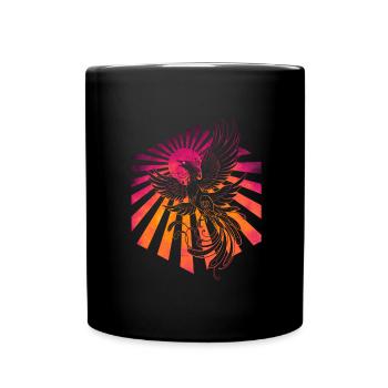 Legendärer Phönix-Feuervogel - Tasse einfarbig - Schwarz - Vorne