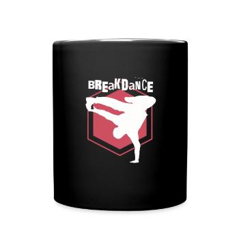 Breakdance-Kunst - Tasse einfarbig - Schwarz - Vorne