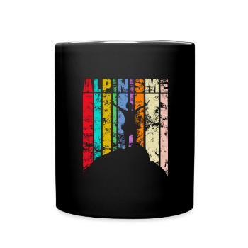 Bergsteigen - Tasse einfarbig - Schwarz - Vorne