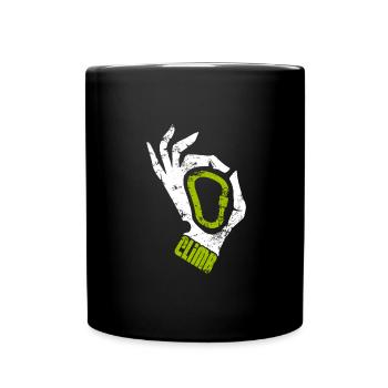 Cadeau passion escalade CLIMB - Mug uni - noir - Devant