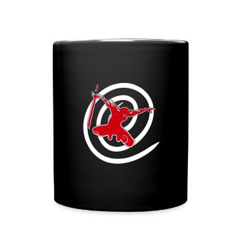 Warrior ninja anime art - Full Colour Mug - black - Front
