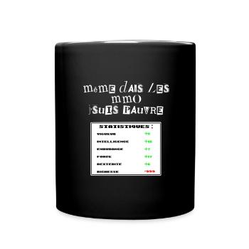 Même dans les mmo j'suis pauvre ! mmo geek gaming - Mug uni - noir - Devant