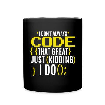 Funny Coding Joke - Full Colour Mug - black - Front