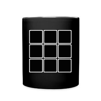 Magic Cube Black Horror Creepy Shirt Sticker - Full Colour Mug - black - Front