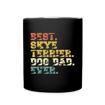 Skye Terrier Papa Papa maître pour lui chien papa - Mug uni - noir - Devant