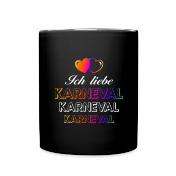 Ich liebe Karneval 2 - Tasse einfarbig - Schwarz - Vorne