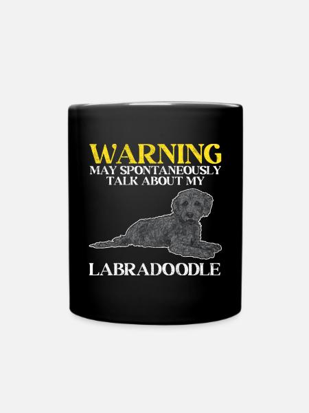 Labradoodle Hund - Tasse einfarbig - Schwarz