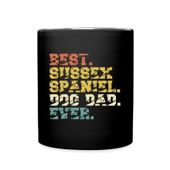 Sussex Spaniel Dad Papa Master Vintage Best - Mug uni - noir - Devant