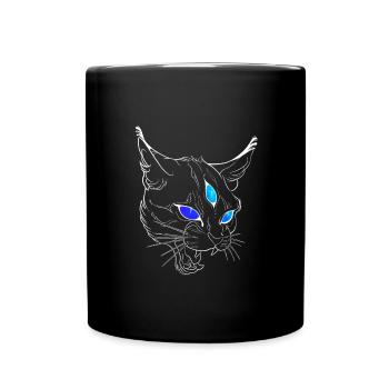 Böse Katze - Tasse einfarbig - Schwarz - Vorne