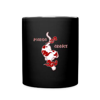 Manga-süchtig - Tasse einfarbig - Schwarz - Vorne