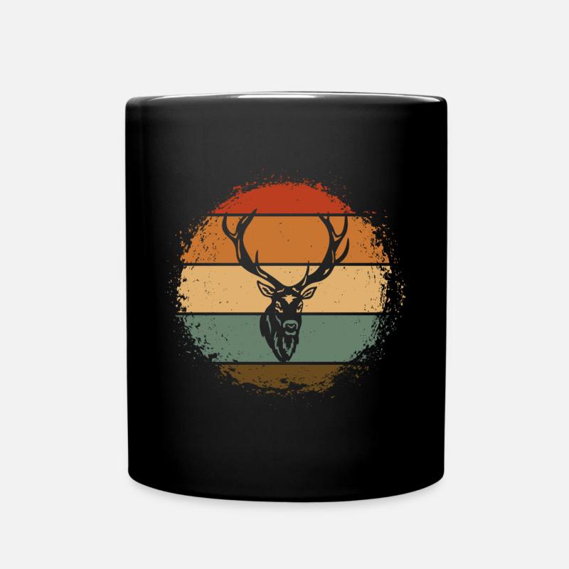 Hirsch - Tasse einfarbig - Schwarz