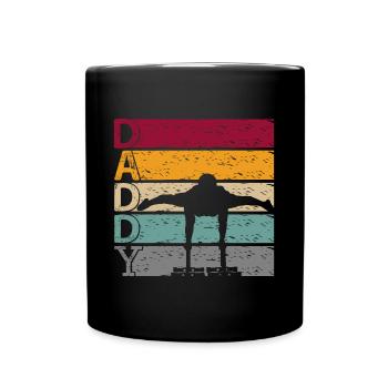 Calisthenics Dad Papa Push Up Training for Him - Full Colour Mug - black - Front
