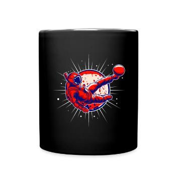 Coup de pied de football d’astronaute - Mug uni - noir - Devant