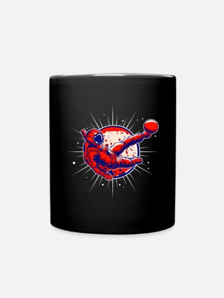 Coup de pied de football d’astronaute - Mug uni - noir