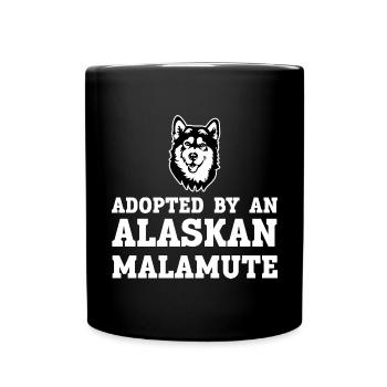 Alaskan Malamute Hund - Tasse einfarbig - Schwarz - Vorne