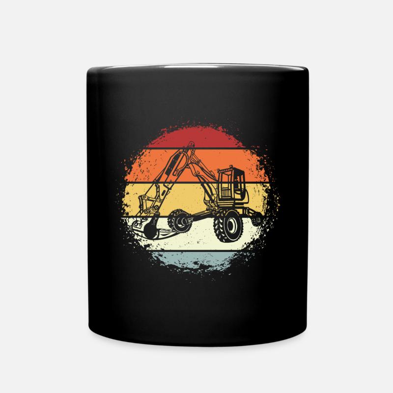 Bagger - Tasse einfarbig - Schwarz