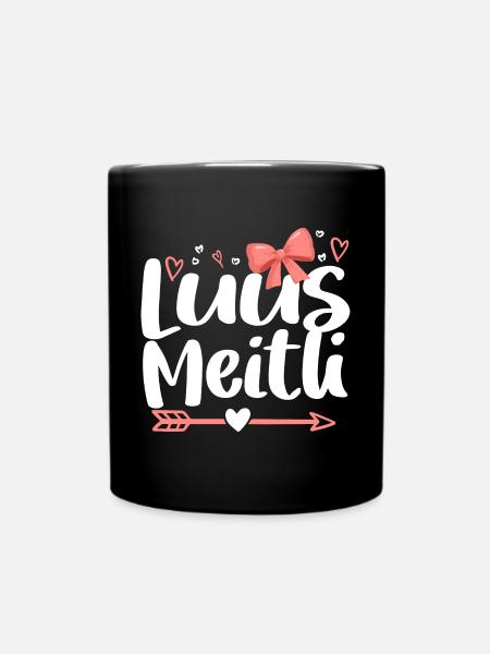 Luus Meitli Lausmensch - Tasse einfarbig - Schwarz
