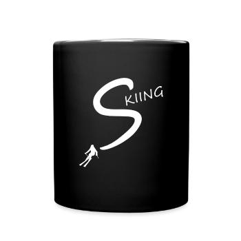 skiing - Tasse einfarbig - Schwarz - Vorne