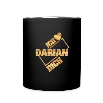 Liebespaar Darian - Tasse einfarbig - Schwarz - Vorne