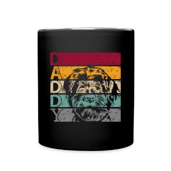 Wirehaired Pointing Griffon Dad Daddy Herrchen - Tasse einfarbig - Schwarz - Vorne