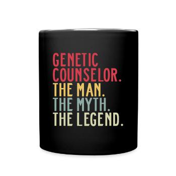 Genetic Counselor Genetische Berater Dad Sprüche - Tasse einfarbig - Schwarz - Vorne