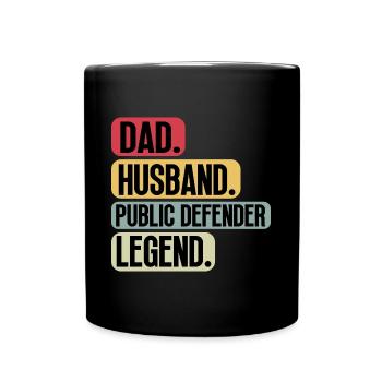 Défenseur public Défenseur public Papa Paroles - Mug uni - noir - Devant