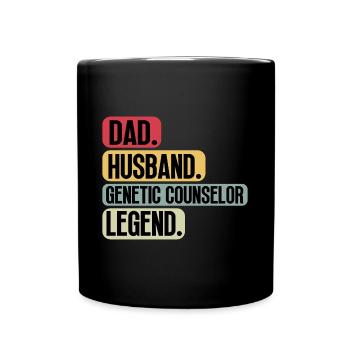 Genetic Counselor Genetische Berater Dad Sprüche - Tasse einfarbig - Schwarz - Vorne