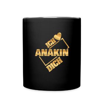 Liebespaar Liebe Couple Kuss Anakin - Tasse einfarbig - Schwarz - Vorne